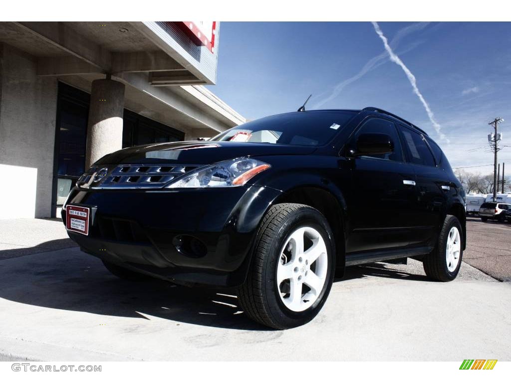 2005 Murano SL AWD - Super Black / Charcoal photo #16