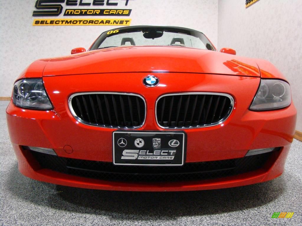 2006 Z4 3.0i Roadster - Bright Red / Beige photo #2