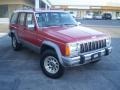 1990 Colorado Red Jeep Cherokee Laredo 4x4  photo #2