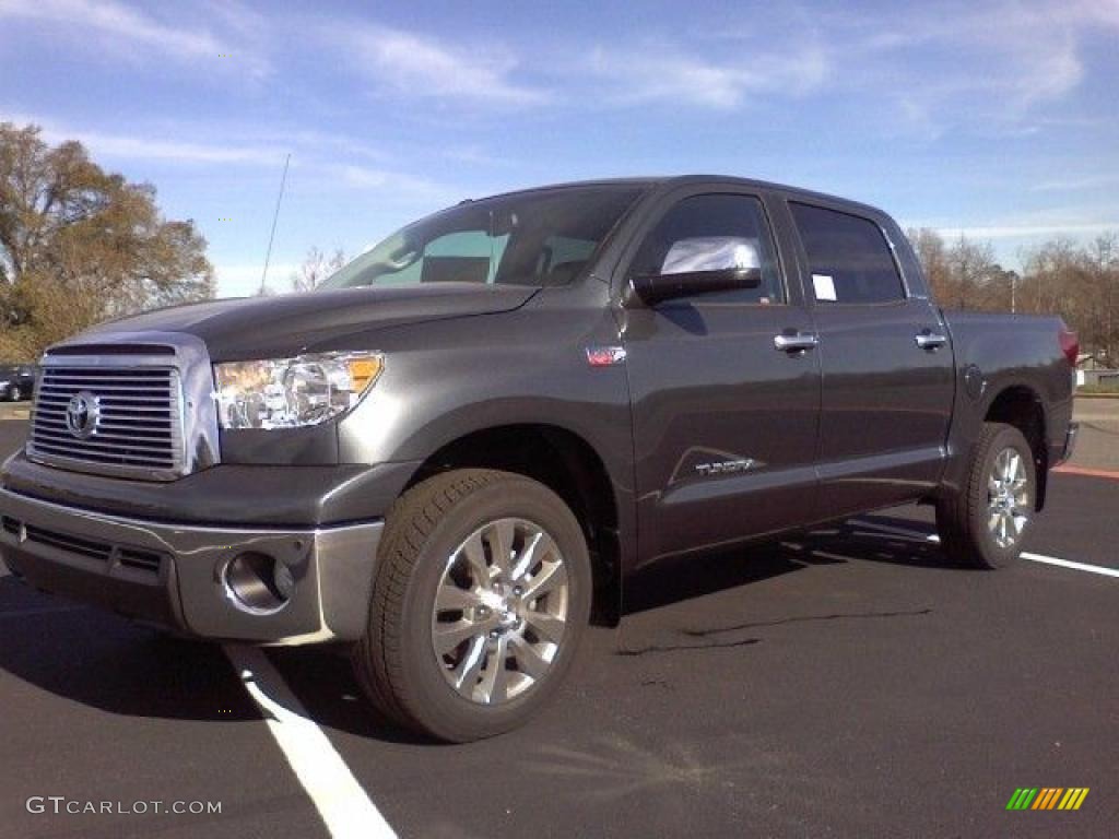 2010 Tundra Platinum CrewMax - Slate Gray Metallic / Black photo #2
