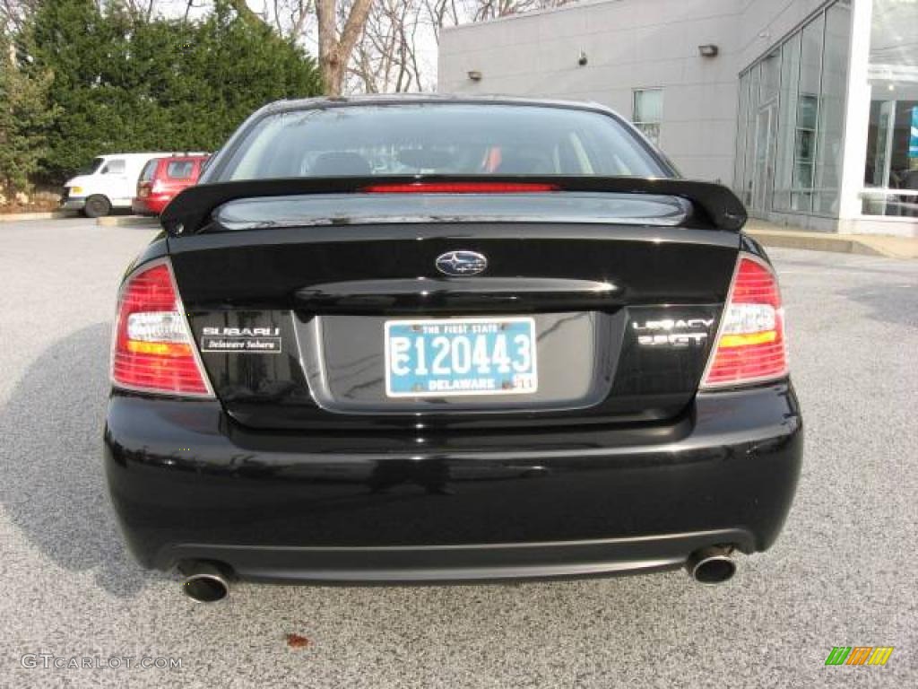 2006 Legacy 2.5 GT Limited Sedan - Obsidian Black Pearl / Off-Black photo #6