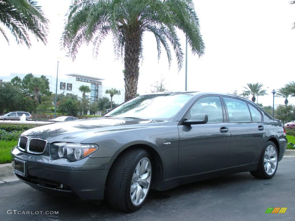 2005 7 Series 745Li Sedan - Titanium Grey Metallic / Black/Black photo #2