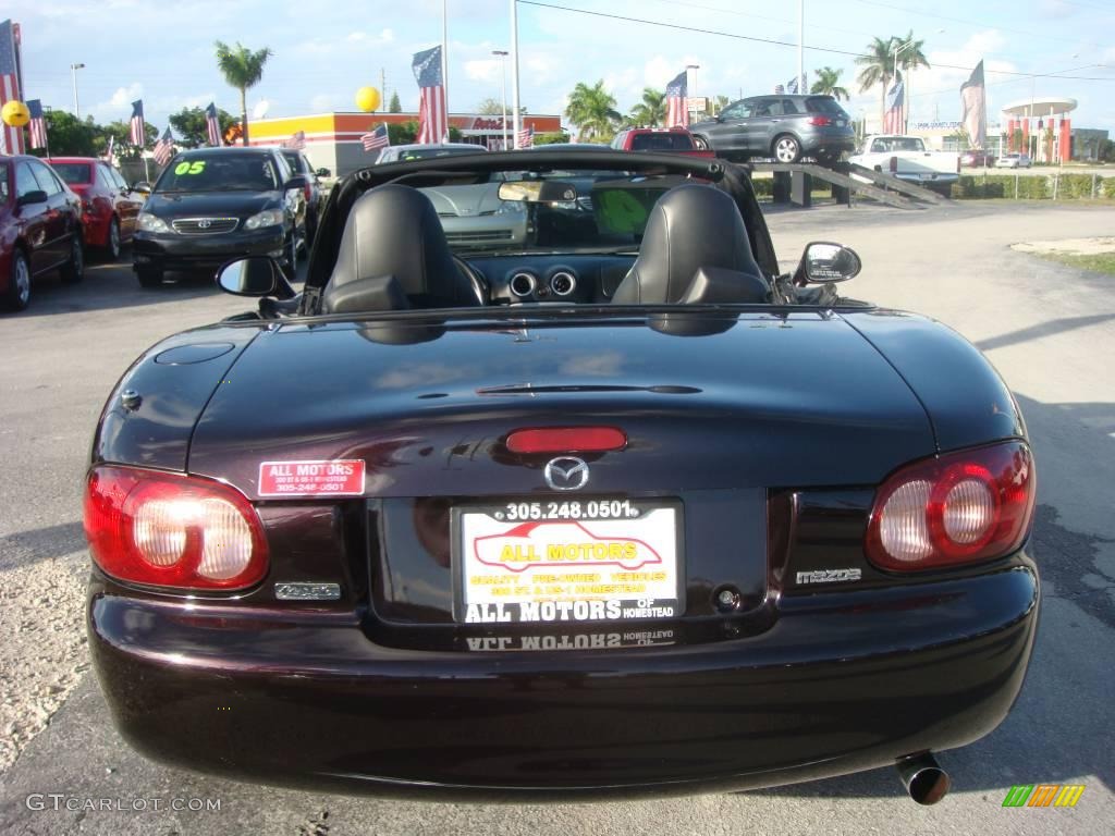 2004 MX-5 Miata LS Roadster - Black Cherry Mica / Black photo #4