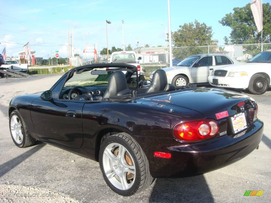 2004 MX-5 Miata LS Roadster - Black Cherry Mica / Black photo #5