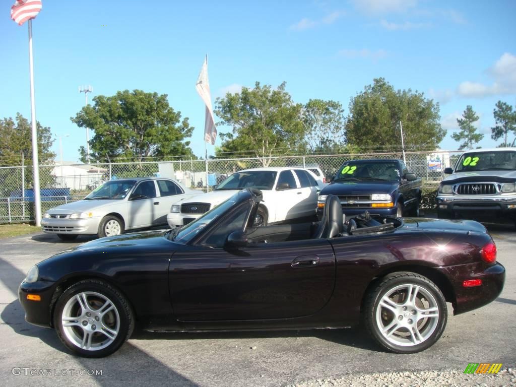 2004 MX-5 Miata LS Roadster - Black Cherry Mica / Black photo #6