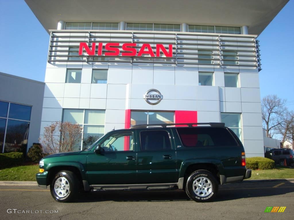 2004 Suburban 1500 Z71 4x4 - Dark Green Metallic / Tan/Neutral photo #7