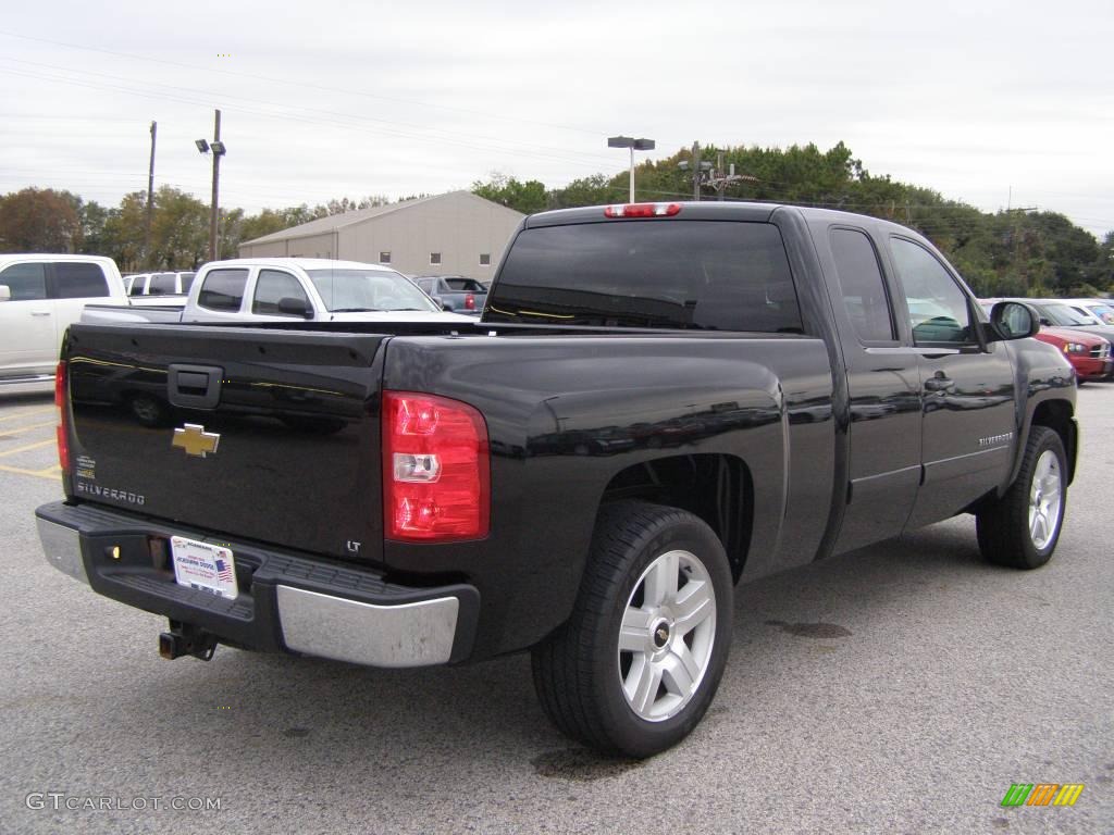 2008 Silverado 1500 LT Extended Cab - Black / Dark Titanium photo #3