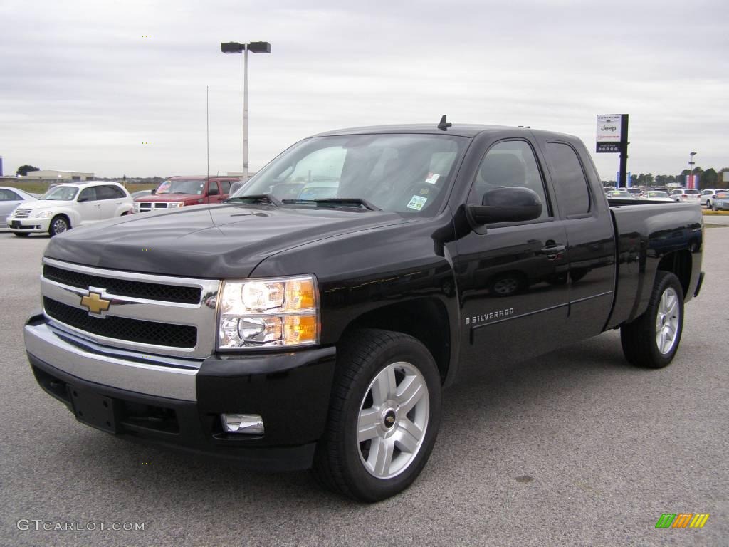 2008 Silverado 1500 LT Extended Cab - Black / Dark Titanium photo #7