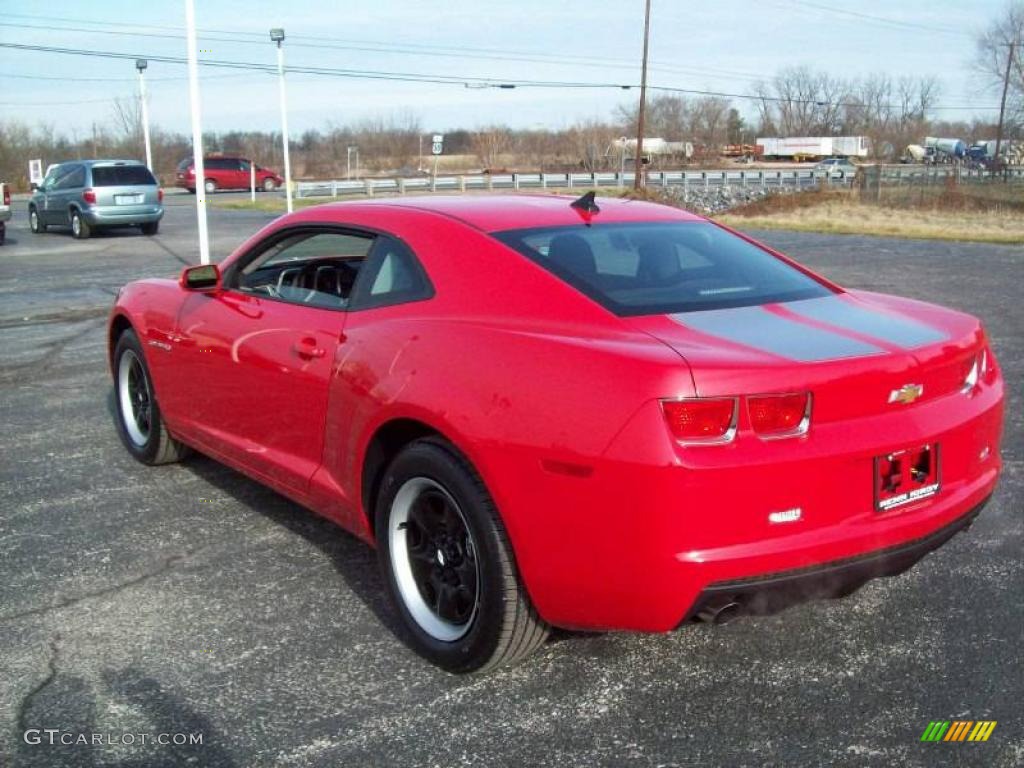 2010 Camaro LS Coupe - Victory Red / Gray photo #4