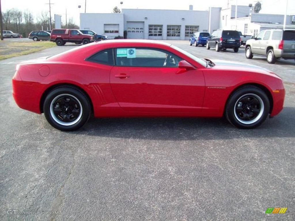 2010 Camaro LS Coupe - Victory Red / Gray photo #5