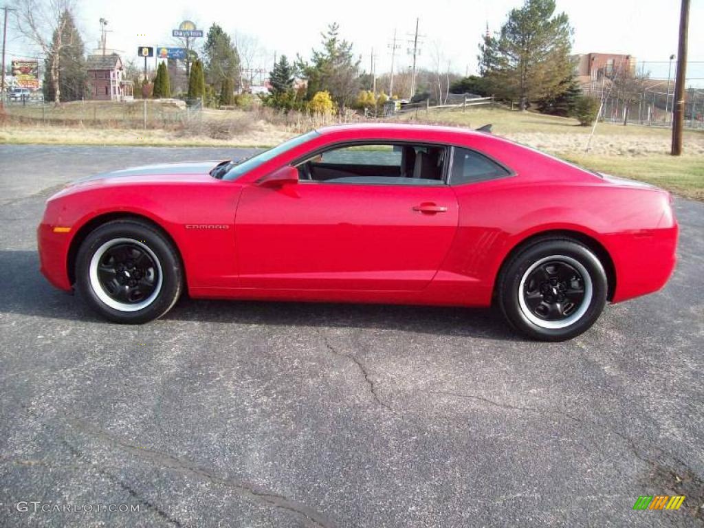 2010 Camaro LS Coupe - Victory Red / Gray photo #6