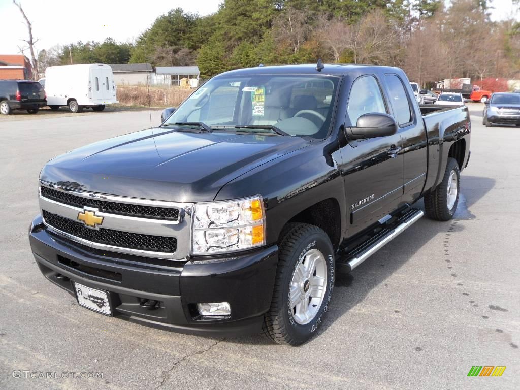 2010 Silverado 1500 LTZ Extended Cab 4x4 - Black Granite Metallic / Light Titanium/Dark Titanium photo #1