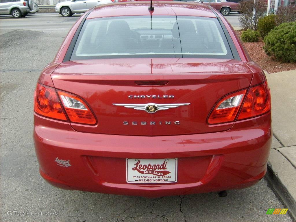 2009 Sebring LX Sedan - Inferno Red Crystal Pearl / Dark Slate Gray photo #4