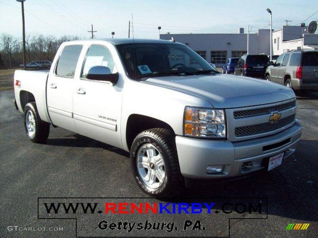 2010 Silverado 1500 LT Crew Cab 4x4 - Sheer Silver Metallic / Ebony photo #1