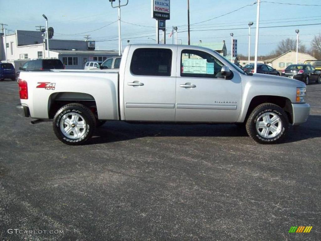 2010 Silverado 1500 LT Crew Cab 4x4 - Sheer Silver Metallic / Ebony photo #5