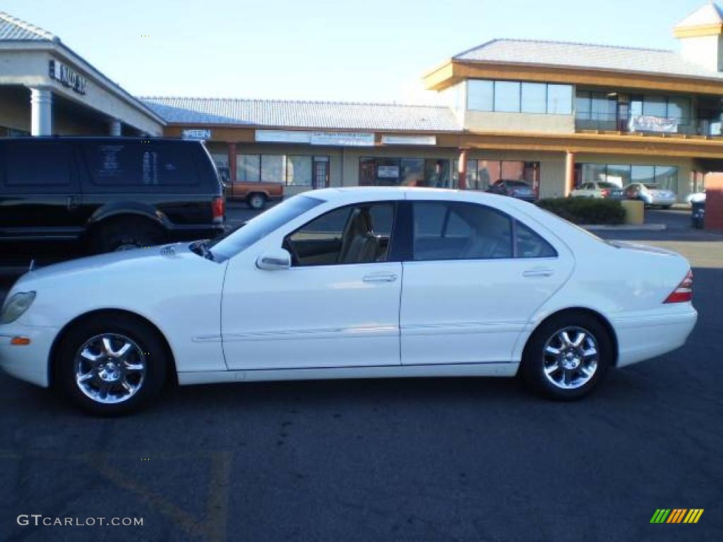 2000 S 430 Sedan - Glacier White / Java photo #1