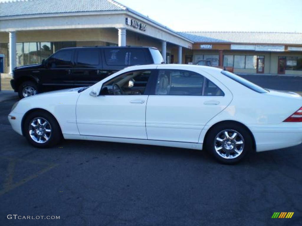 2000 S 430 Sedan - Glacier White / Java photo #2