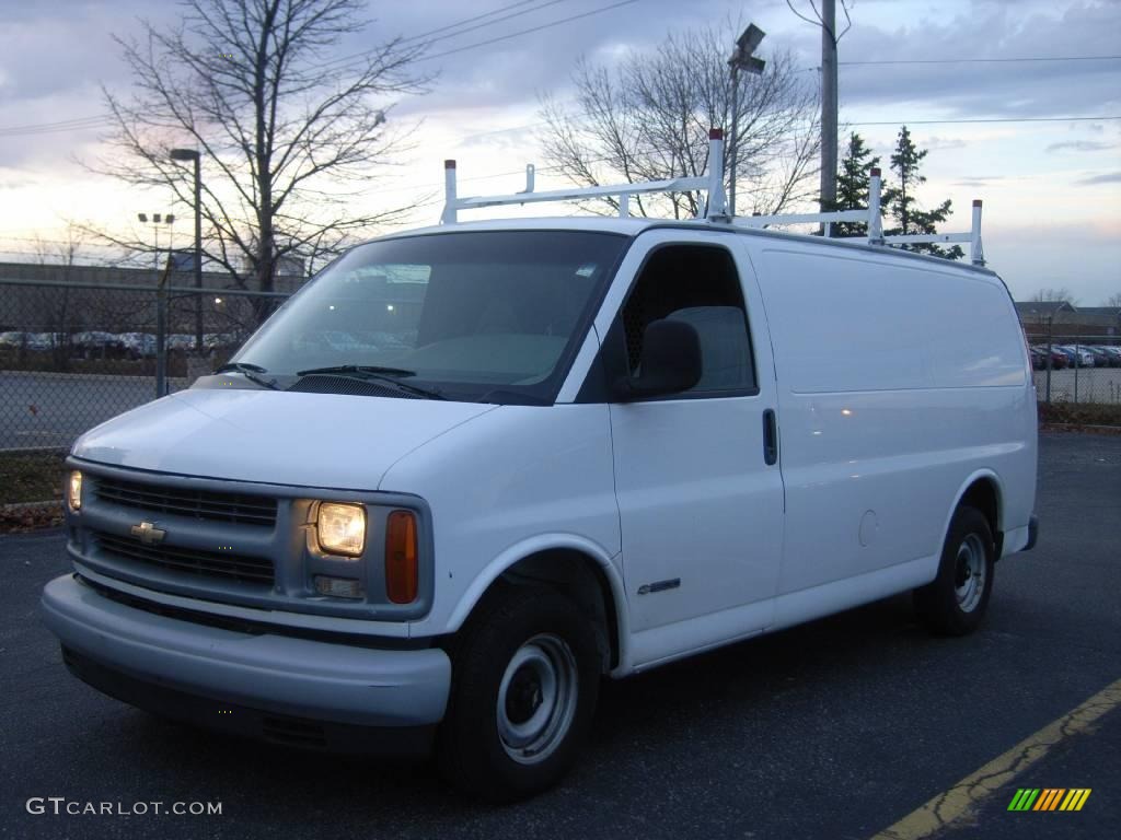 2001 Express 1500 Cargo Van - White / Medium Gray photo #1