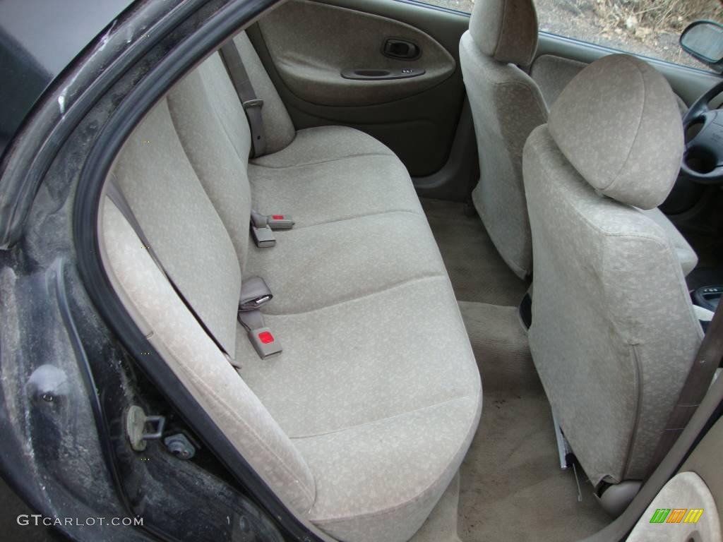 2000 Elantra GLS Sedan - Ebony Black / Beige photo #10