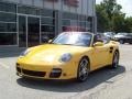 2008 Speed Yellow Porsche 911 Turbo Cabriolet  photo #1
