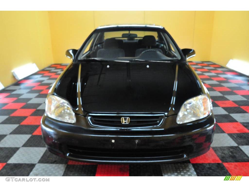 1996 Civic EX Coupe - Granada Black Pearl Metallic / Black photo #2
