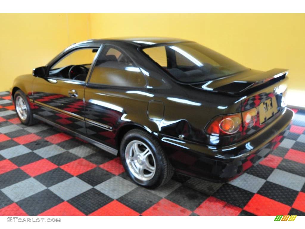 1996 Civic EX Coupe - Granada Black Pearl Metallic / Black photo #4