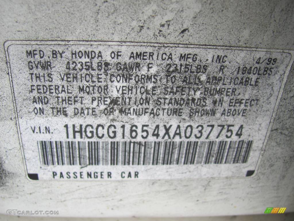 1999 Accord EX V6 Sedan - Taffeta White / Ivory photo #19