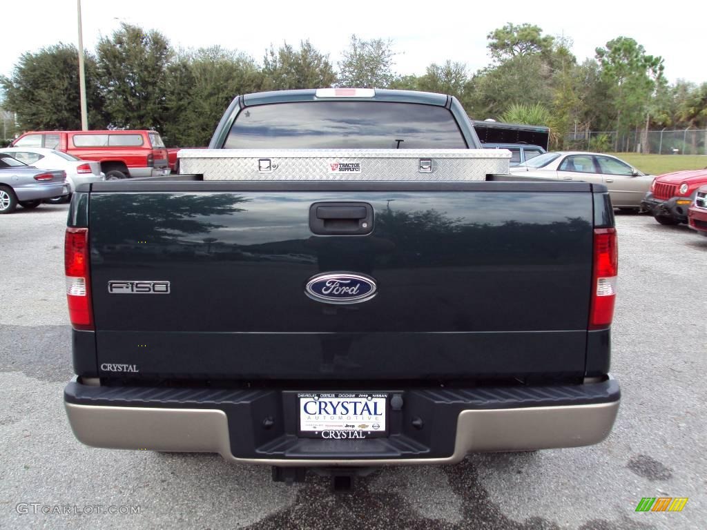 2004 F150 Lariat SuperCab - Aspen Green Metallic / Tan photo #7