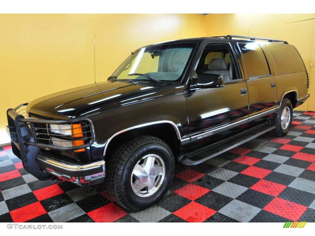 1996 Suburban SLT 4x4 - Onyx Black / Gray photo #3