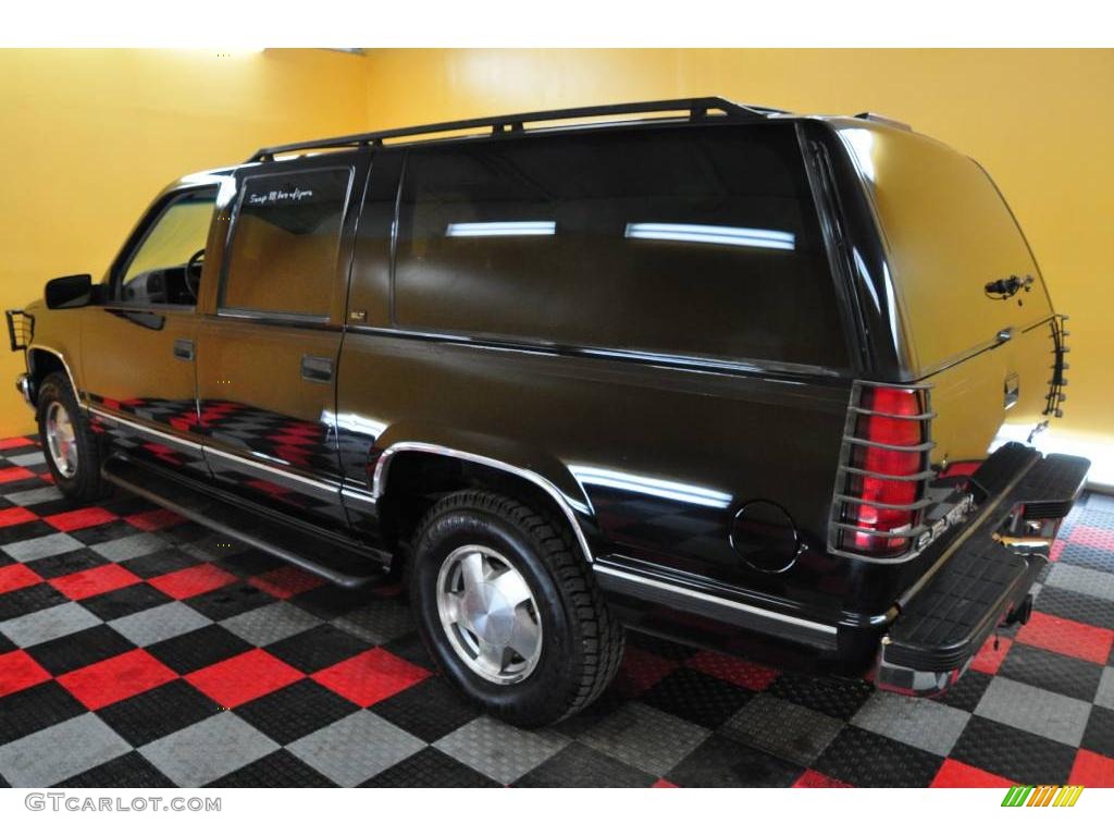 1996 Suburban SLT 4x4 - Onyx Black / Gray photo #4