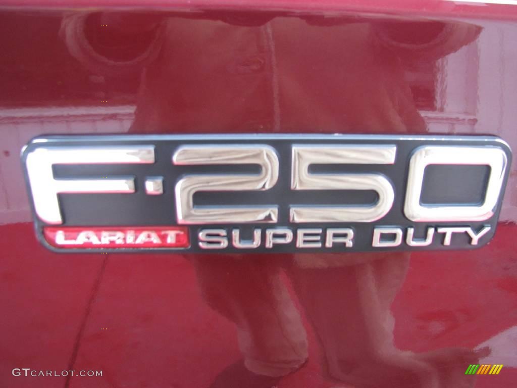 1999 F250 Super Duty Lariat Crew Cab 4x4 - Dark Toreador Red Metallic / Medium Graphite photo #11