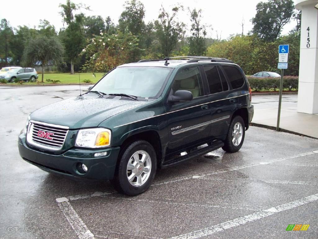 2006 Envoy SLT - Emerald Green Metallic / Light Tan/Ebony Black photo #3