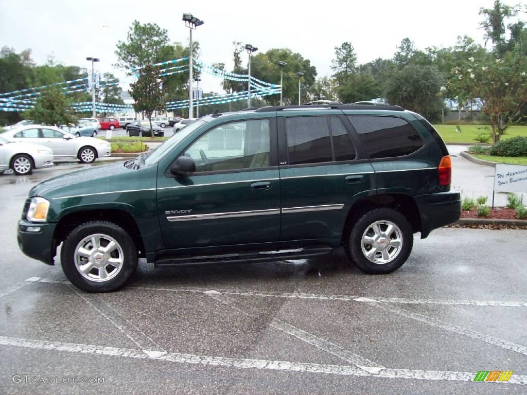 2006 Envoy SLT - Emerald Green Metallic / Light Tan/Ebony Black photo #4