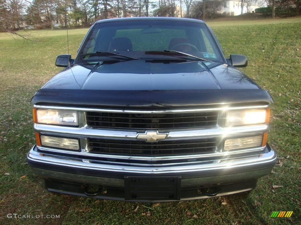 1997 C/K K1500 Silverado Extended Cab 4x4 - Black / Red photo #3