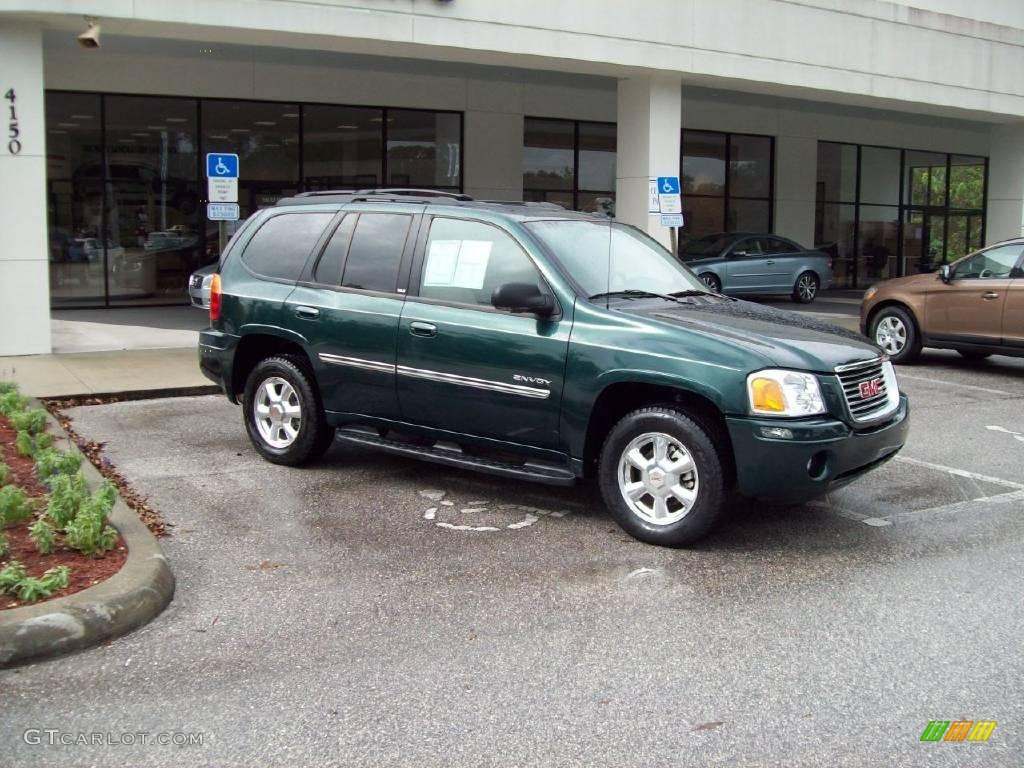 2006 Envoy SLT - Emerald Green Metallic / Light Tan/Ebony Black photo #11