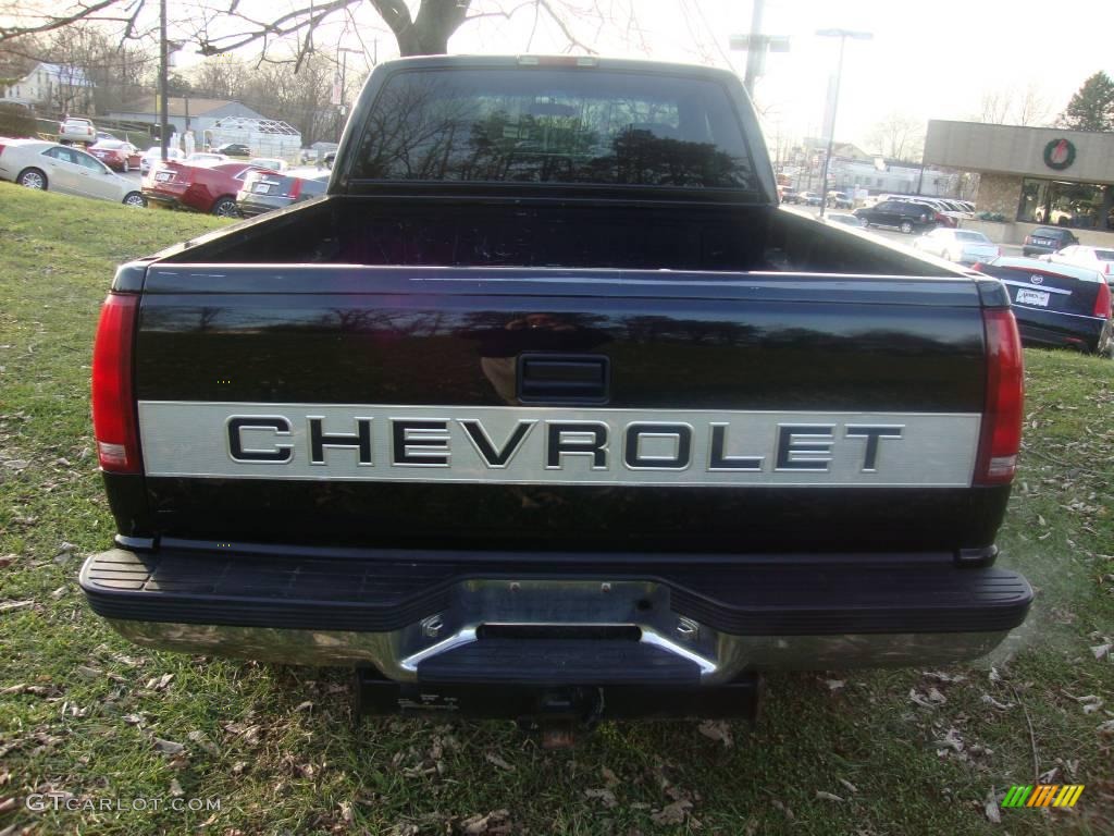 1997 C/K K1500 Silverado Extended Cab 4x4 - Black / Red photo #8