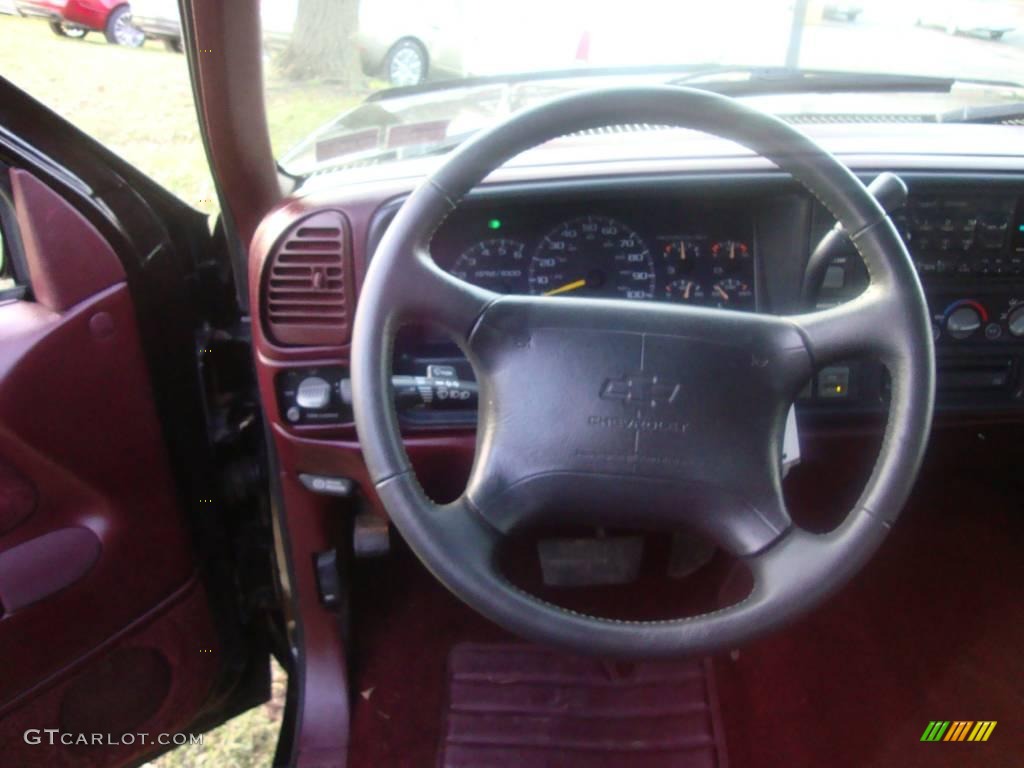 1997 C/K K1500 Silverado Extended Cab 4x4 - Black / Red photo #28