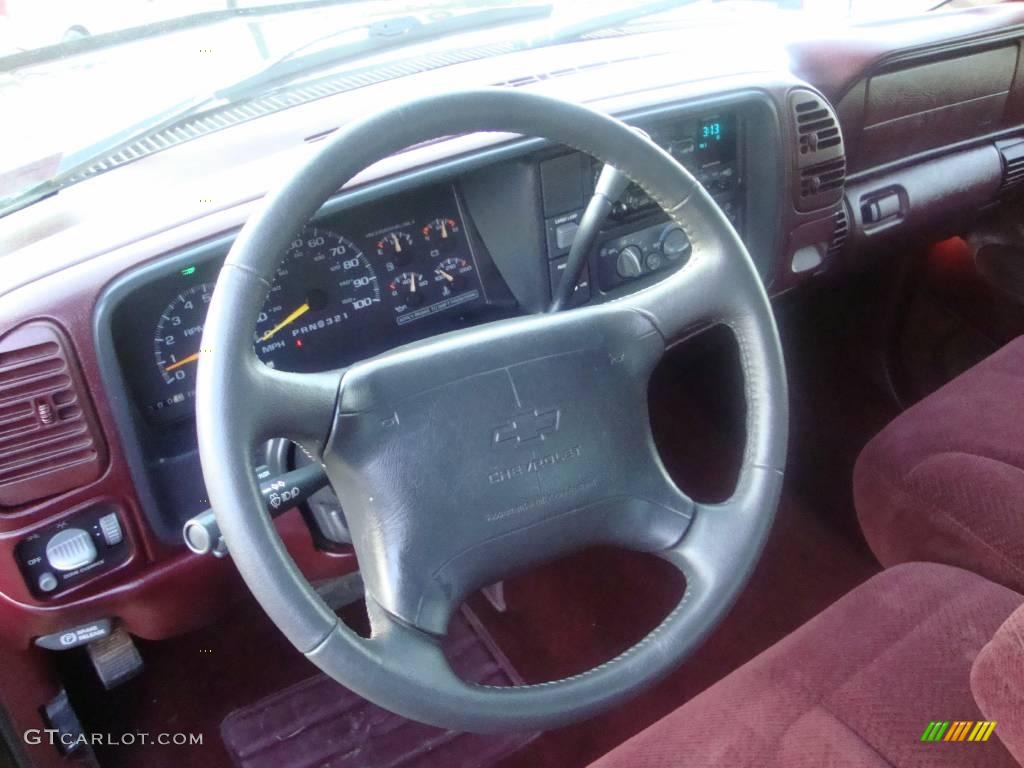 1997 C/K K1500 Silverado Extended Cab 4x4 - Black / Red photo #29