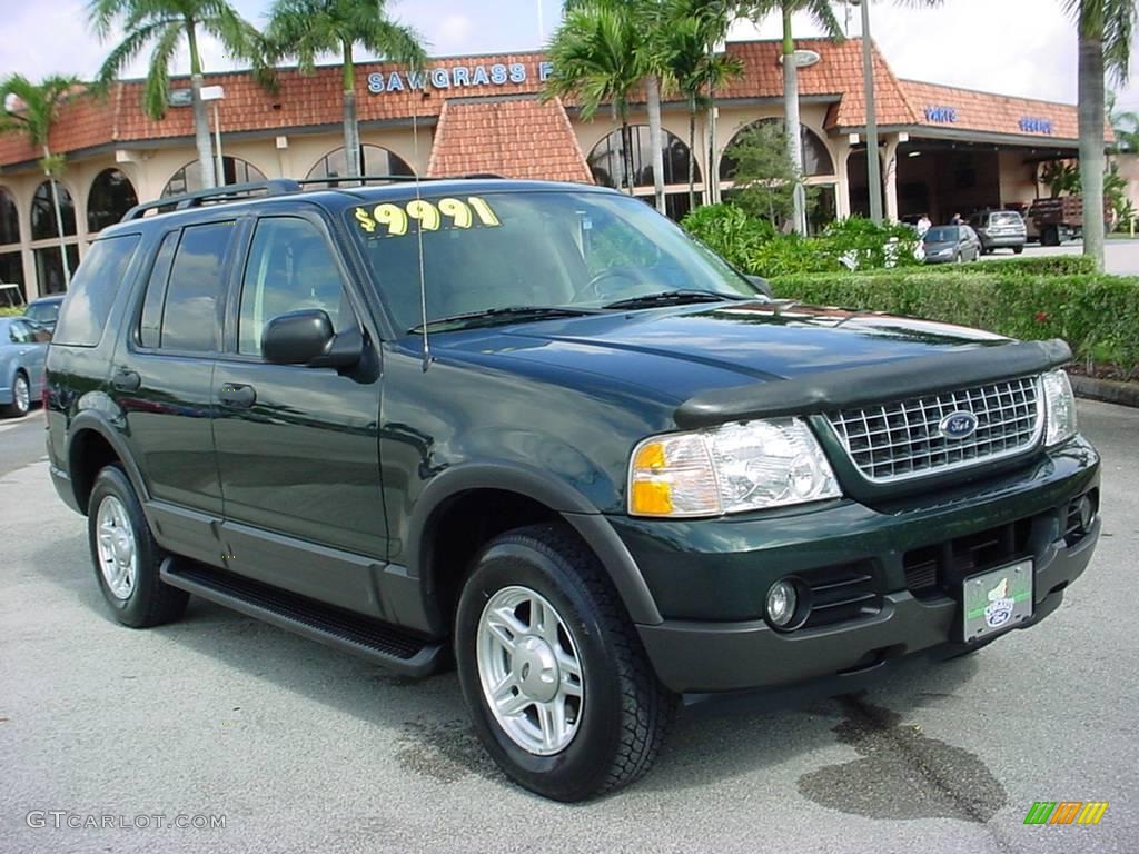 2003 Explorer XLT - Aspen Green Metallic / Medium Parchment Beige photo #1