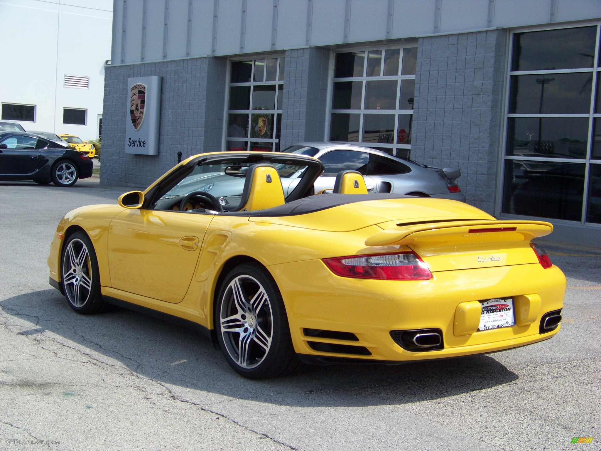 2008 911 Turbo Cabriolet - Speed Yellow / Stone Grey photo #8