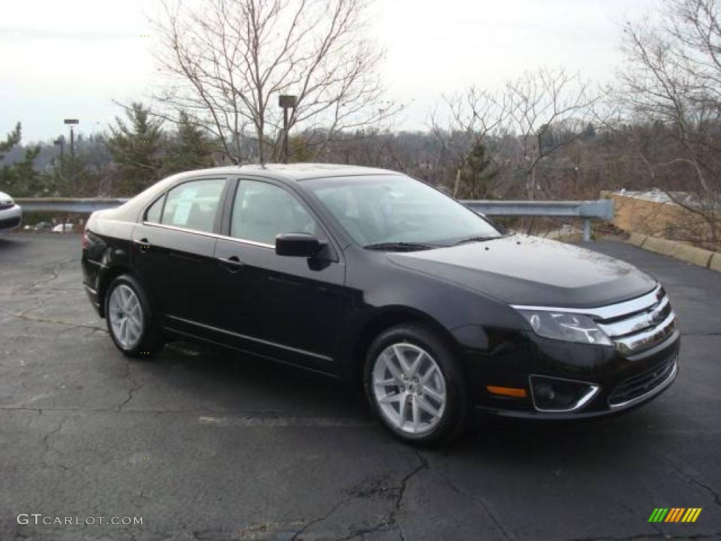 2010 Fusion SEL - Tuxedo Black Metallic / Medium Light Stone photo #1