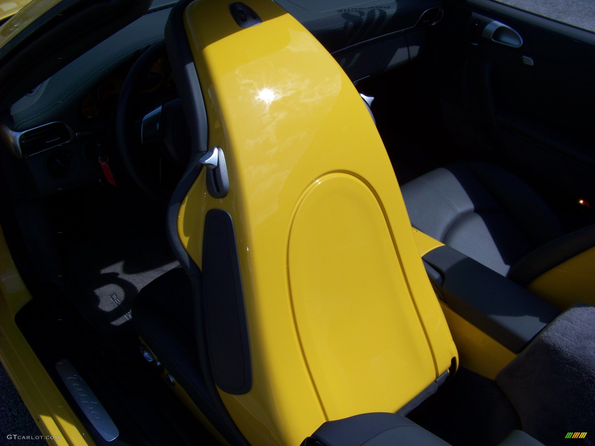 2008 911 Turbo Cabriolet - Speed Yellow / Stone Grey photo #12