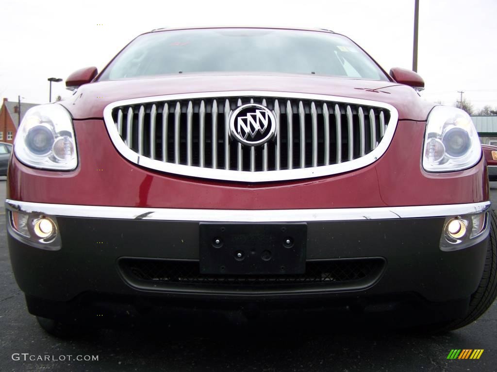 2009 Enclave CXL AWD - Red Jewel Tintcoat / Dark Titanium/Titanium photo #3