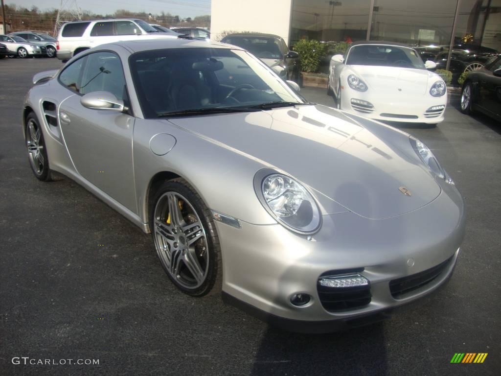 2007 911 Turbo Coupe - Arctic Silver Metallic / Black photo #4