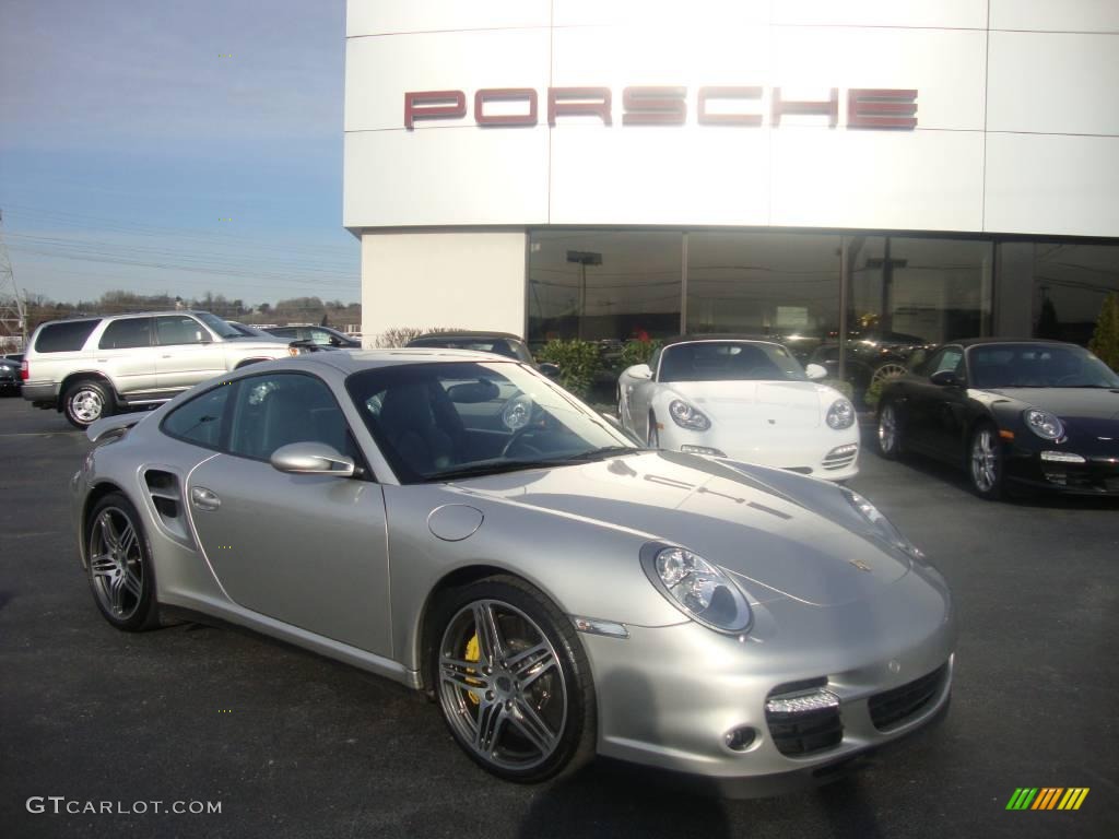 2007 911 Turbo Coupe - Arctic Silver Metallic / Black photo #5