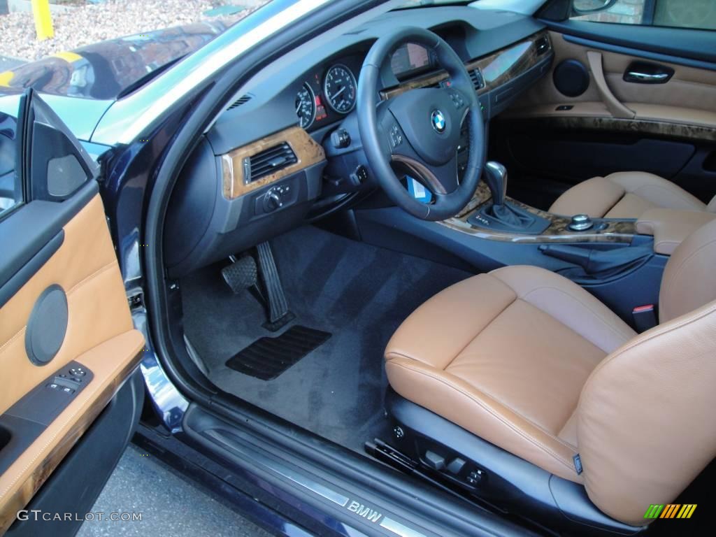 2007 3 Series 328xi Coupe - Monaco Blue Metallic / Saddle Brown/Black photo #10