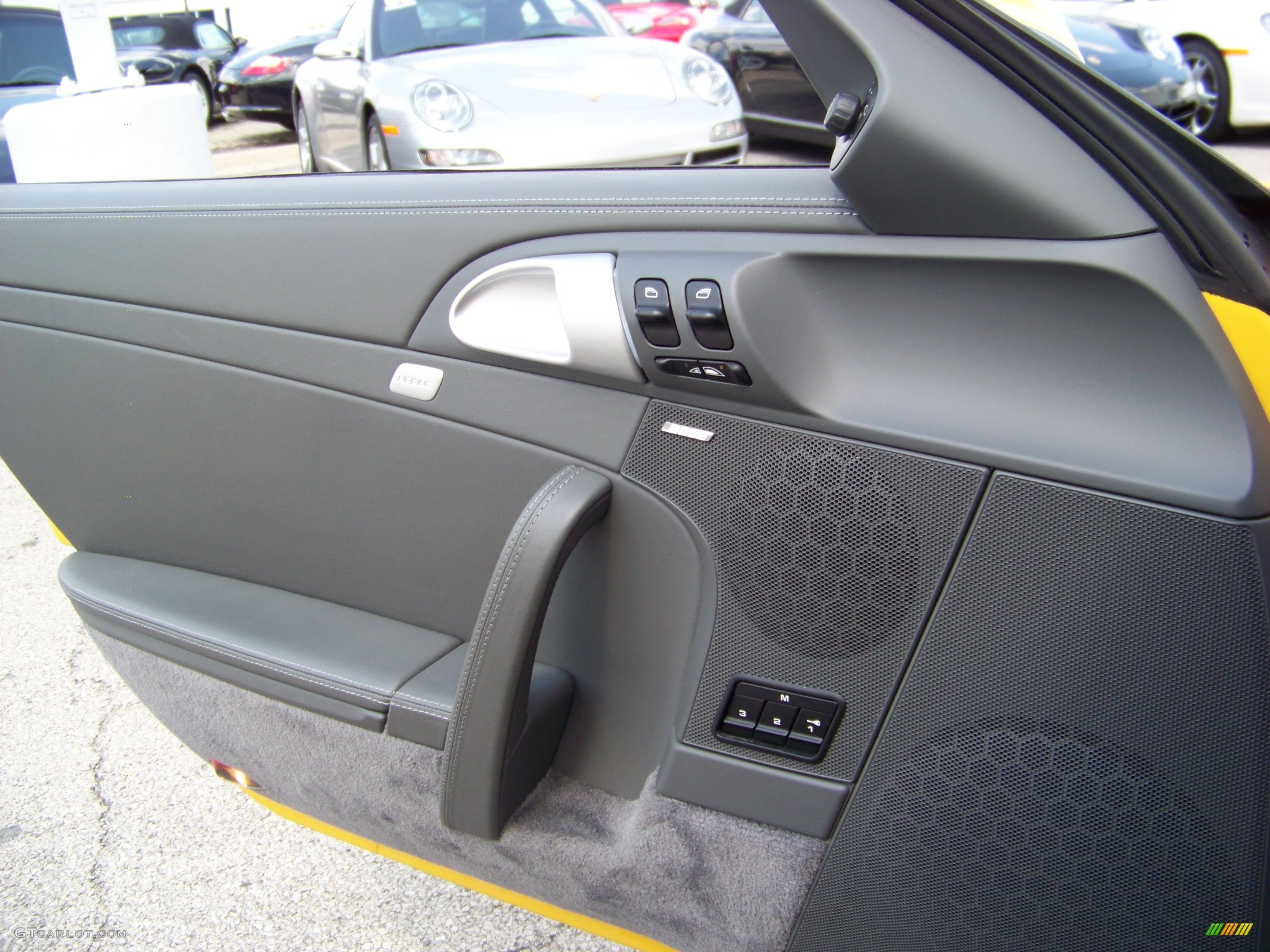 2008 Porsche 911 Turbo Cabriolet Stone Grey Door Panel Photo #236930