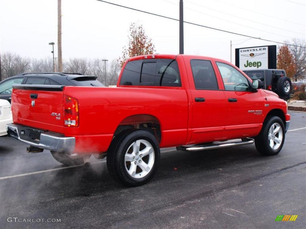 2006 Ram 1500 SLT Quad Cab 4x4 - Flame Red / Medium Slate Gray photo #3