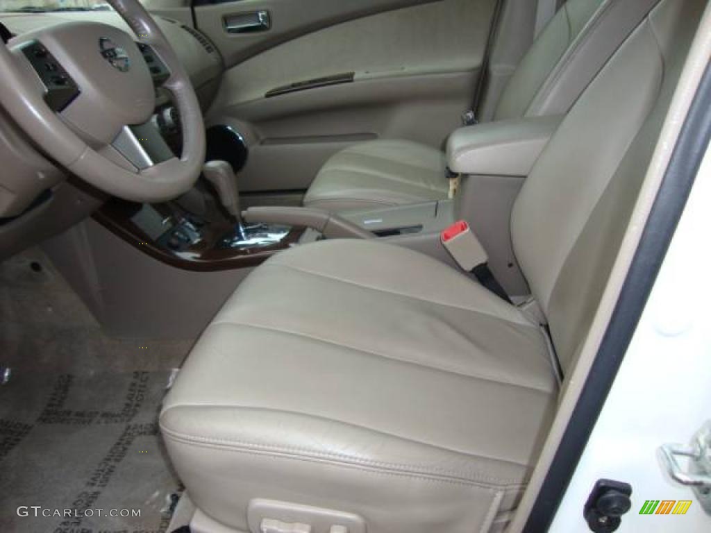 2005 Altima 3.5 SL - Satin White Pearl / Blond photo #9