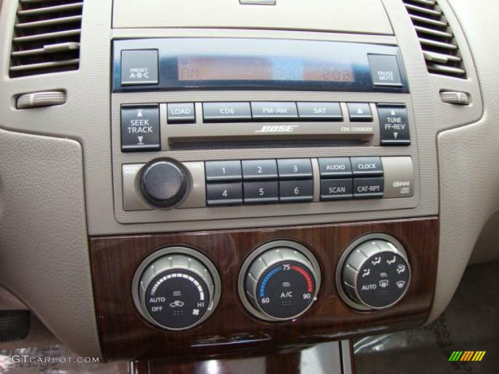 2005 Altima 3.5 SL - Satin White Pearl / Blond photo #14